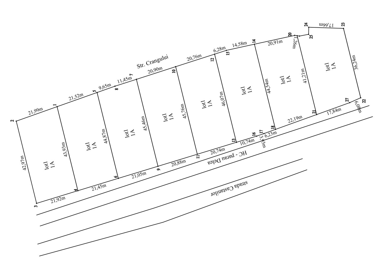 LOTURI de teren 950 mp, intravilan, strada CASTANILOR; - Poză 1