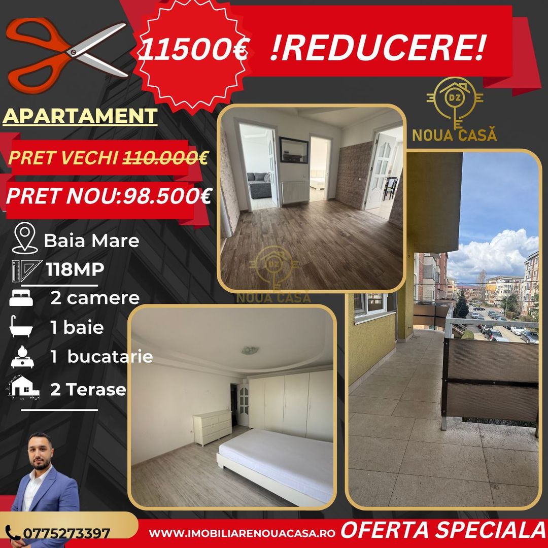 Oferta! Apartament Etaj 1/Bloc 2012/118MP Baia Mare - Poză 1