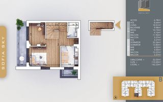 Duplex 4 Camere 143 mp, etaj 11/12, 3 bai, 700m metrou Teclu - Poză 2