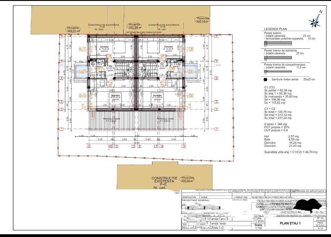 Inchiriere duplex modern, la 2 minute de Cluj Arena - Schiță 25