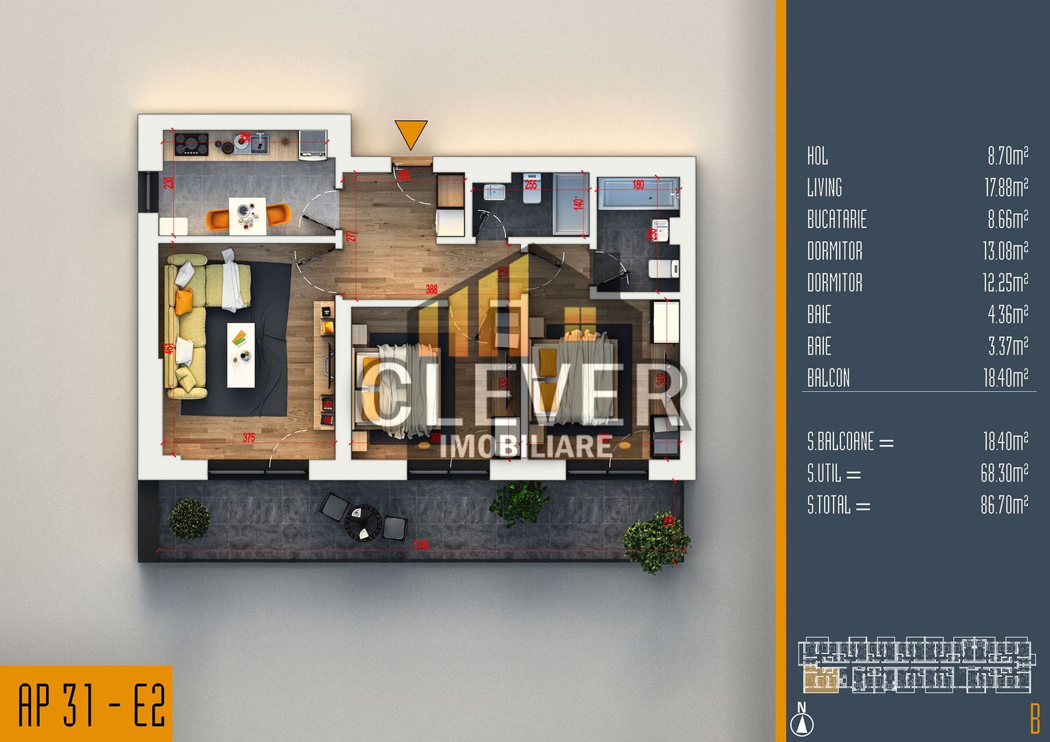 Apartament 3 camere cu Terasa Theodor Pallady Sector 3 - Poză 1