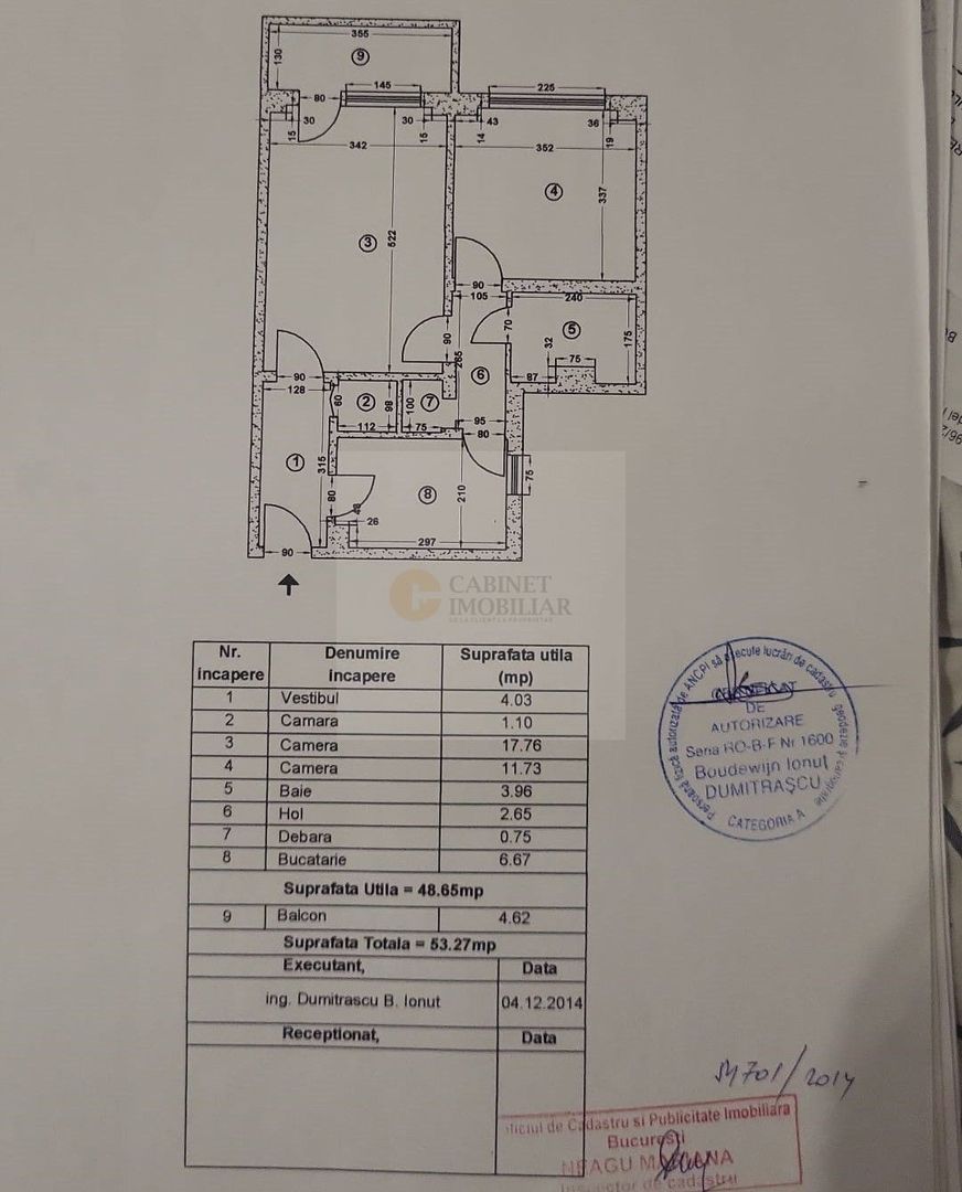 2 Camere - 54MP | Stradal - Lângă Metrou Gorjului - Schiță 25