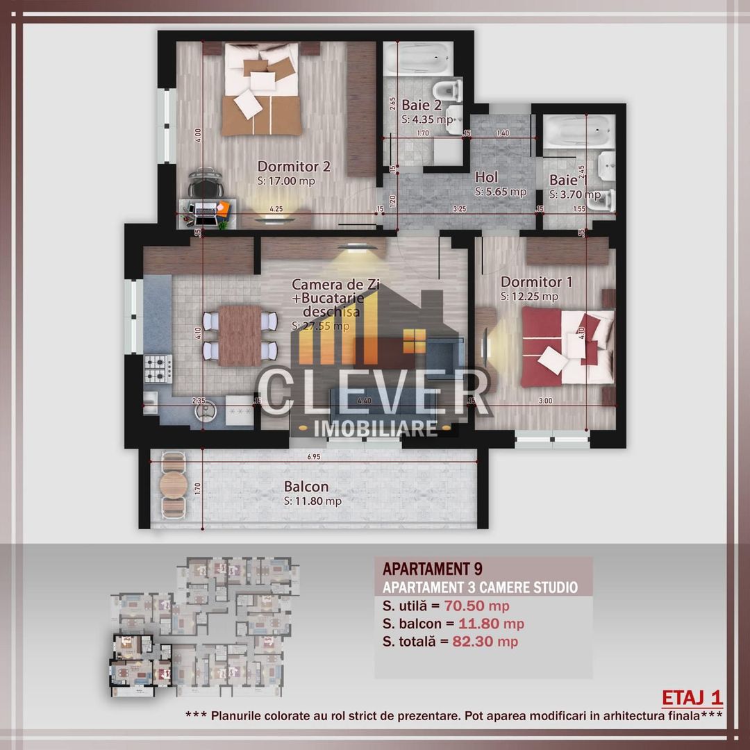 Theodor Pallady 3 Camere Metrou N. Teclu Direct Dezvoltator - Poză 3