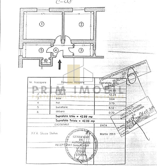 2 camere Decomandat – Copou, Bd. Carol I, 250 m de Universitate - Poză 12