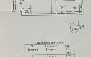 Ap. cu 2 camere - Str. Ciurchi - 49 mp - 78.000 doar cu plata cash ! - Schiță 6