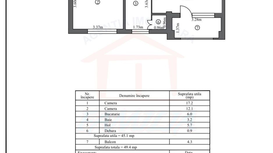 49.800 euro, 2 camere decomandate, LIBER, 49mp, etaj 9 din 10, Micro20 - Poză 10