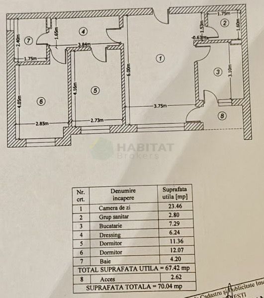 Greenfield | Apartament cu gradina | Parcare | Comision 0 - Schiță 8