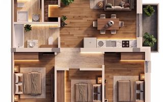 Apartament 4 camare, 96 mp utili si 2 terase, bloc nou, zona Marasti! - Poză 6