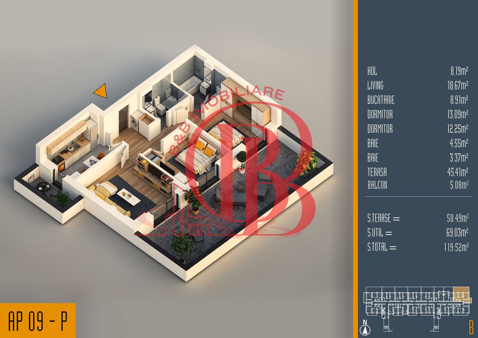 Oferta Lansare 3 camere proiect nou Pallady - Schiță 1