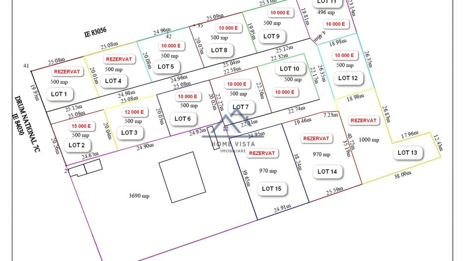 Loturi de la 500 mp  - Drum 7 m  BAICULESTI - langa Primarie - Poză 1