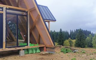 Cabana tip A frame si teren 1000 mp de vanzare / Marisel . Cluj - Poză 13