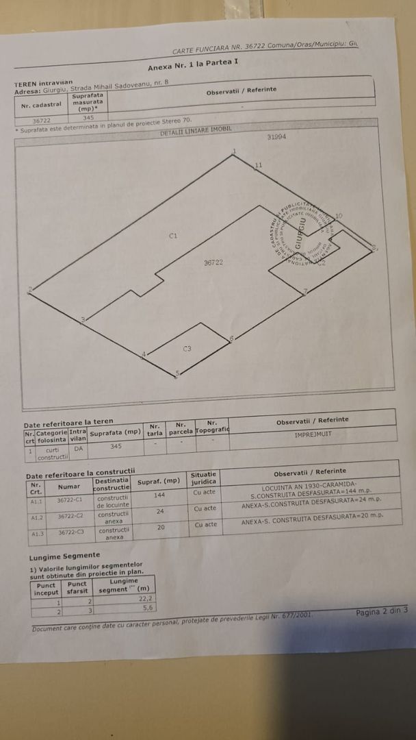 De vânzare  casă situată pe strada Mihail Sadoveanu - Schiță 25