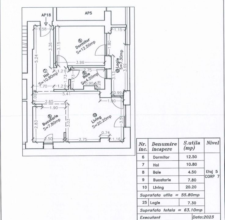 Apartament nou 2 camere | 55,8 mp utili | Logie 7,3 mp | Parcare | Iris Armoniei - Schiță 20