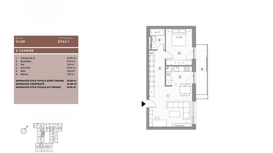 APARTAMENT 2 CAMERE | PROIECT NOU | PIATA IANCULUI - Poză 14