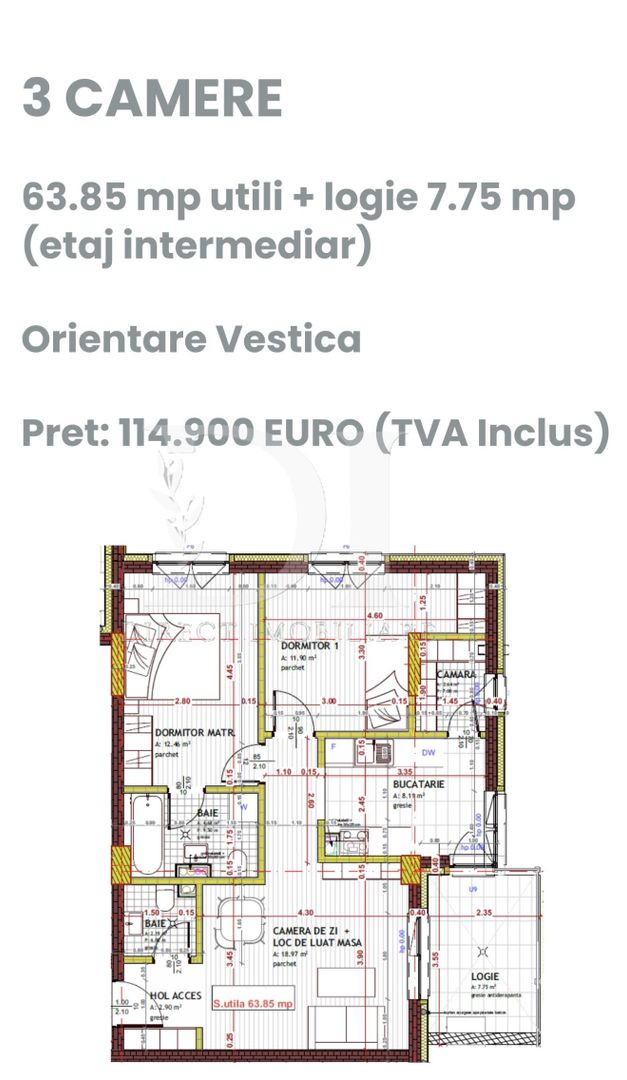 Apartament cu 3 camere / Etaj intermediar / Zona Tineretului - Poză 1
