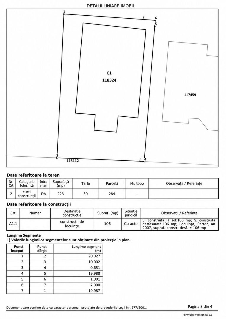 Casă de vânzare - Oraș Pantelimon - 2 camere - curte proprie - Schiță 20