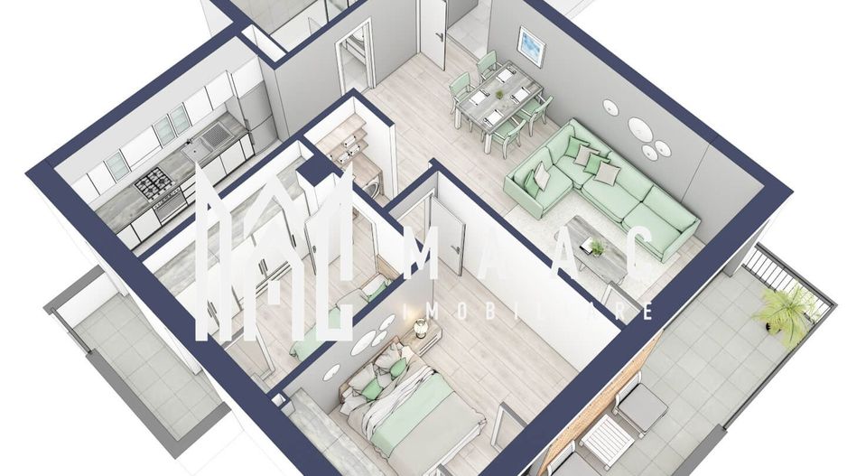 Apartament 3 camere | Balcoane 15.1 mp | Etaj 1 | Turnisor - Poză 5