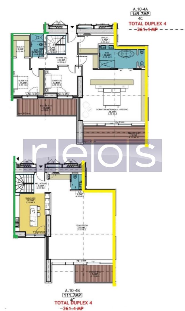 DUPLEX ONE HERASTRAU TOWERS | 261 MP | 4 CAMERE | VEDERE PANORAMICA | - Schiță 10