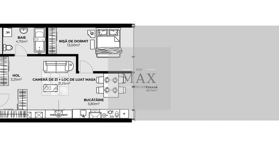 Apartament 2 camere de vânzare | 48 mp | Zona Autogară | Etaj 2 - Poză 1