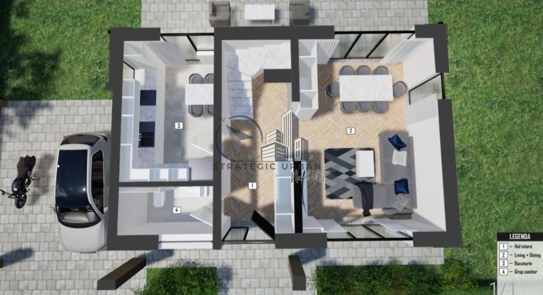 Casă individuală pasivă nZEB cu 4 camere – zona Primăriei Florești - Schiță 10