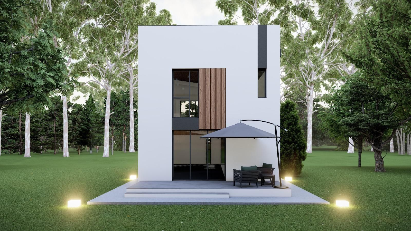 Vila eficienta energetic Tunari, strada publica, POMPA SI PANOURI SOLARE - Poză 7