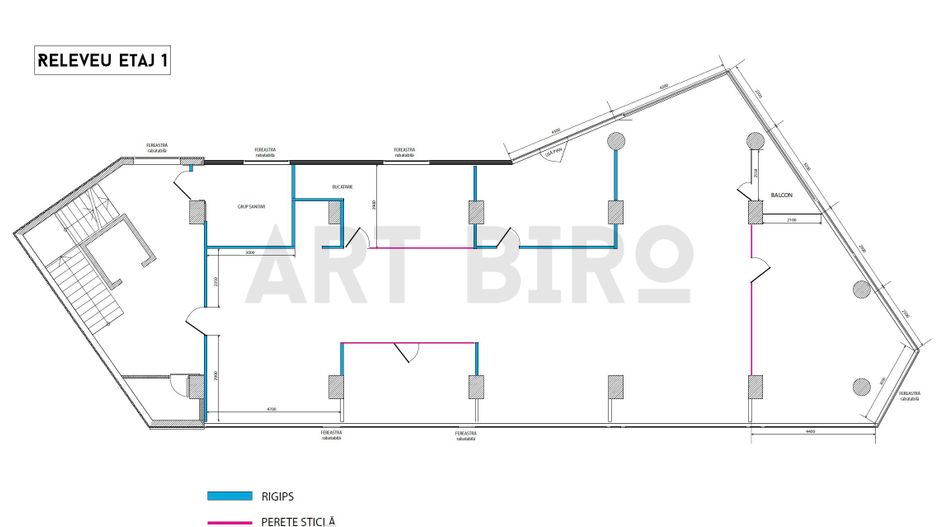 Zero comision, 260mp birouri cu depozitare, Victoriei, 7' metrou - Schiță 12