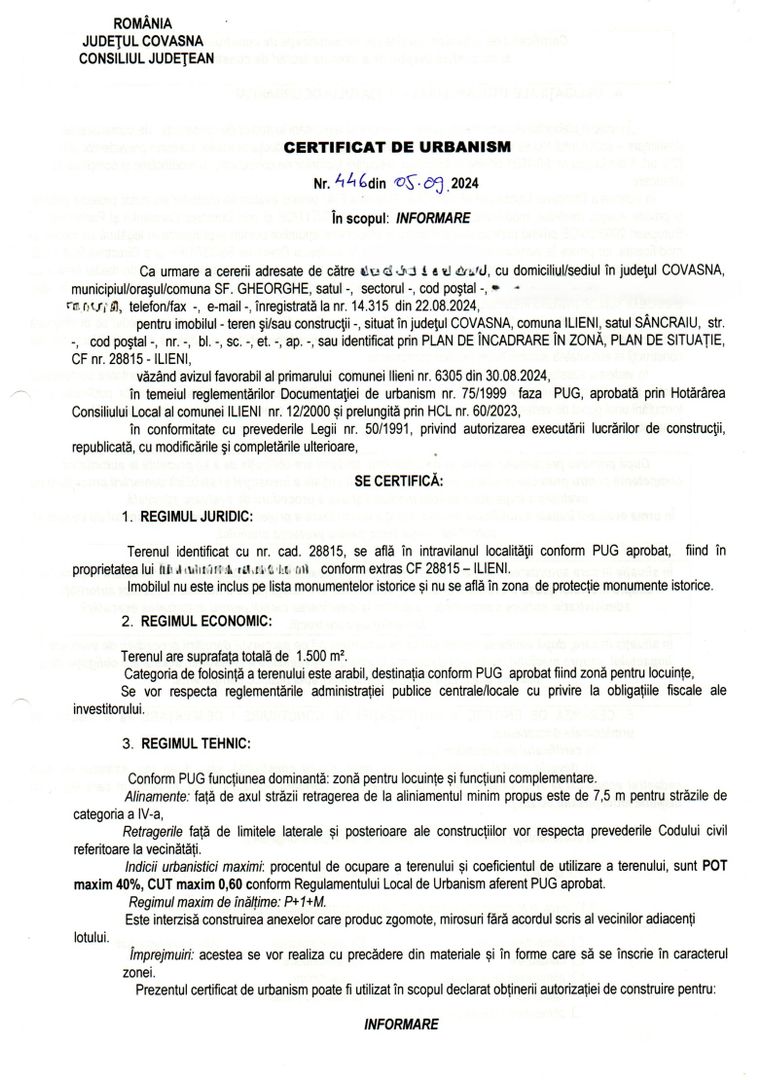 Teren intravilan Sâncraiu 1500 M² - Poză 4