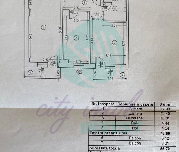 Apartament luminos 2 camere, cu vedere spre verdeață - Poză 4