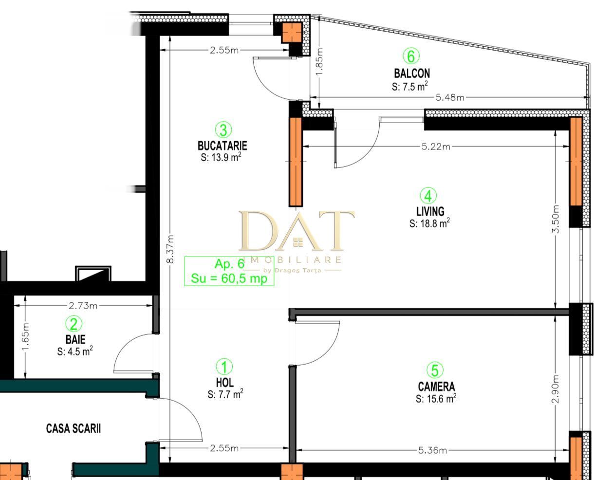 Apartament 2 camere | decomandat | finisat | 60 mp | Terra Gardens - Poză 7
