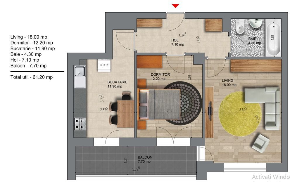 2cam.dec-60mp/metrou Berceni/3-5min pe jos - Poză 1