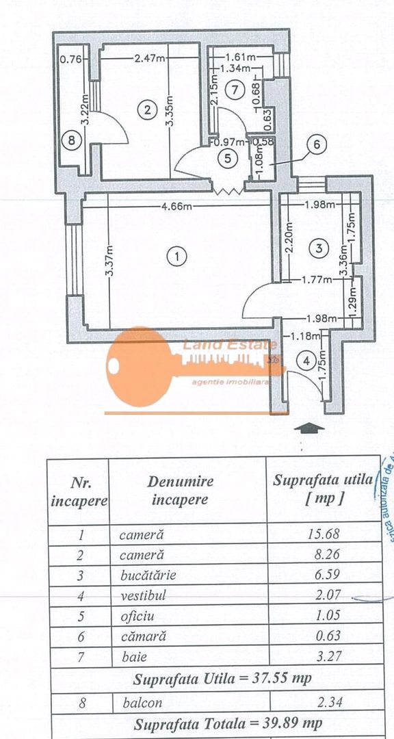 Vânzare Apartament 2 Camere Piața Victoriei - Schiță 9