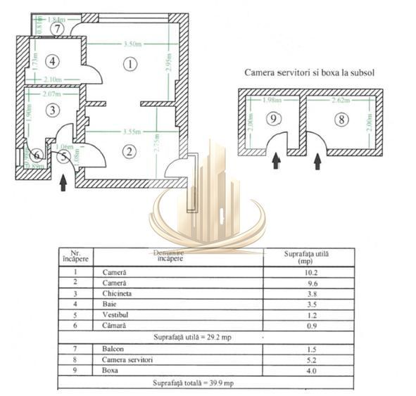 Apartament 2 camere configurat tip Garsoniera Dubla - Poză 3
