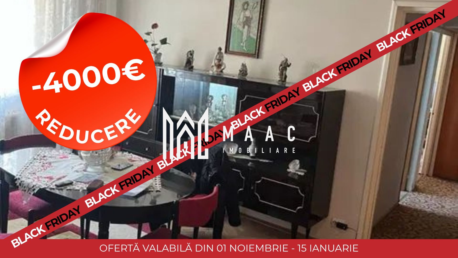 BLACK FRIDAY I Apartament 3 camere I Etaj 2 I Mihai Viteazu - Poză 1