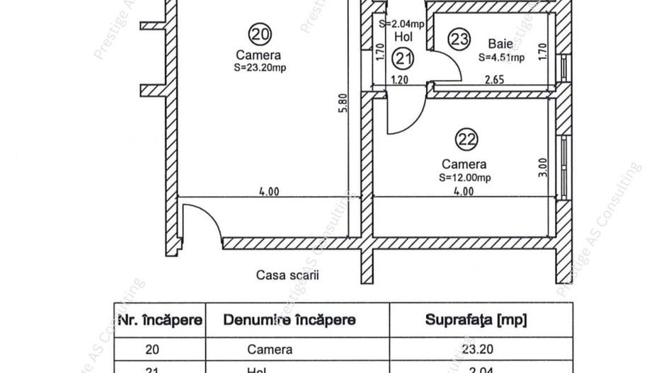 Apartament 3 Camere 1 Baie | Etaj 1 | Dumbravita-Decathlon - Schiță 12