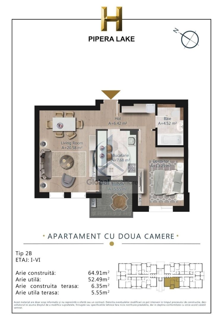 Direct Proprietar / 2 camere / H Pipera Lake - Poză 7
