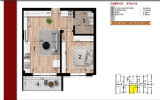 studio -2cam la aprox. 15min metrou Leonida sau Berceni - Poză 3