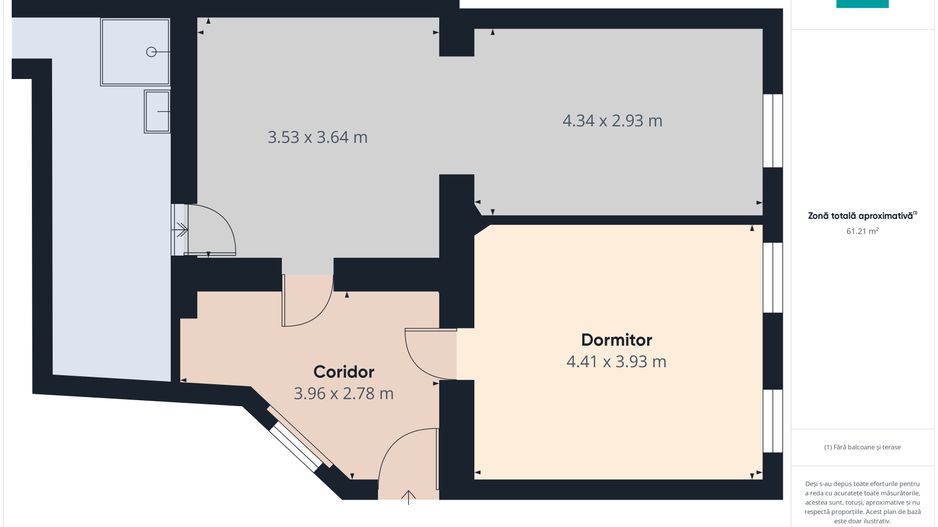 Apartament 2 camere la curte - Biserica sarbească - Poză 15