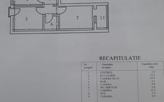 Apartament 3 camere - spatios - centrala proprie I Titan - Schiță 11