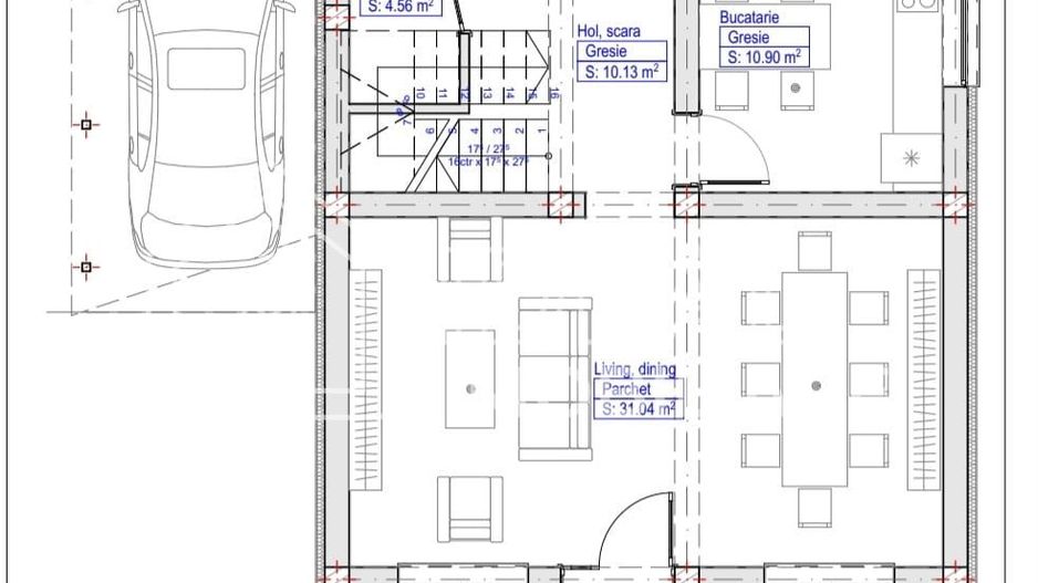 Casa Individuala cu 4 camere si garaj, in zona Lidl Selimbar - Schiță 9