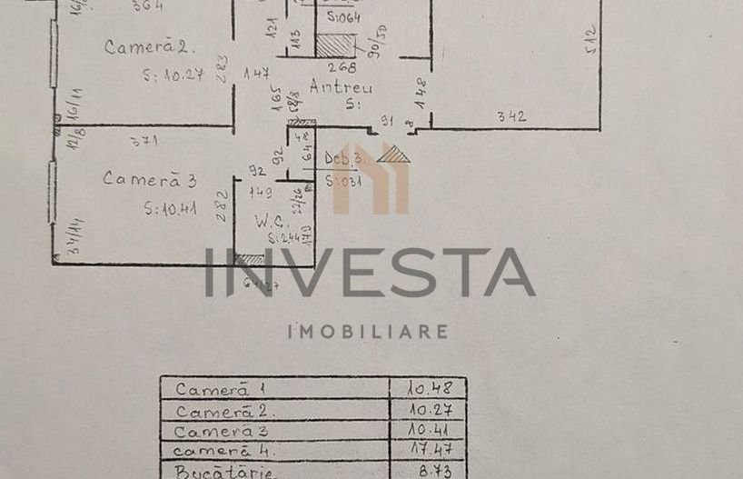 Apartament cu 4 camere decomandate, etaj intermediar, zona Marasti - Schiță 11