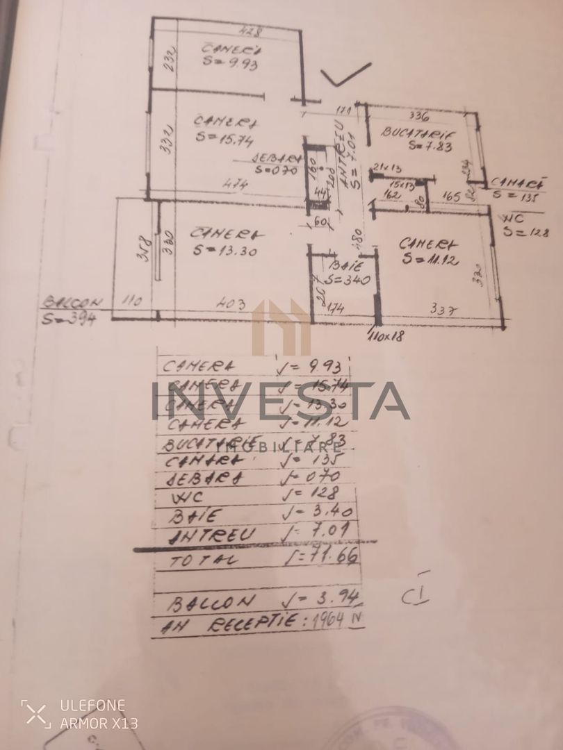 Apartament 4 camere Grigorescu, 14 Iulie! - Schiță 5