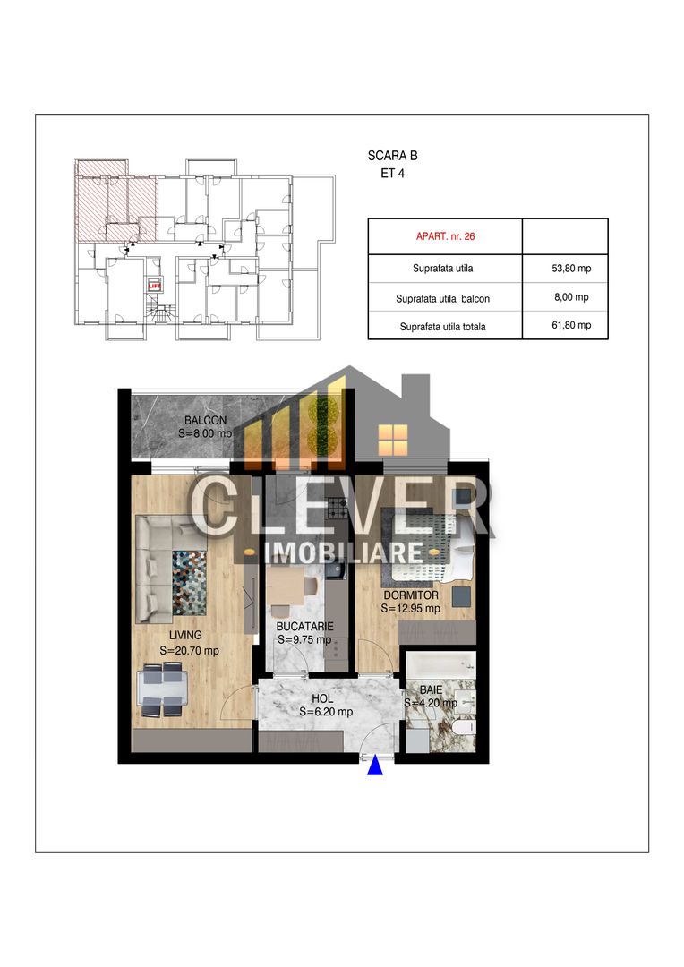 Apartament 2 camere Comision 0% Pallady Metrou Nicolae Teclu, reducere parcare - Schiță 9
