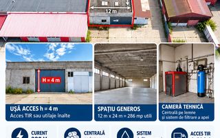 ANSAMBLU INDUSTRIAL HALĂ + CLADIRE BIROURI, 686 mp, VASLUI - ZONA INDUSTRIALĂ - Poză 2