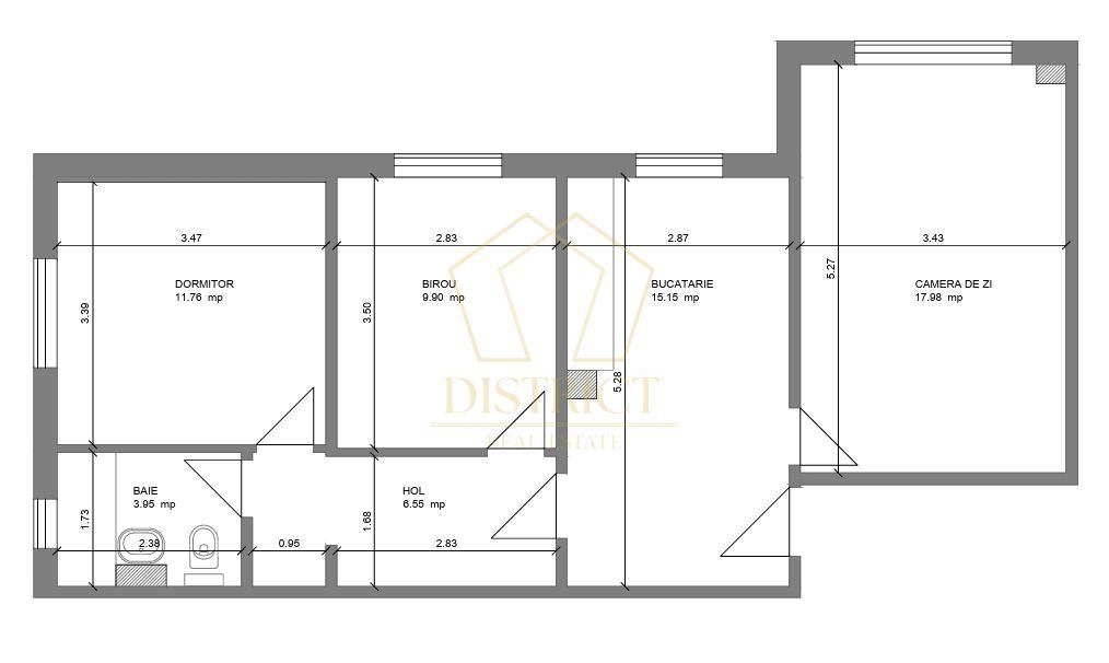 COM 0% Apartament modern cu 3 camere | Lunei - Schiță 13