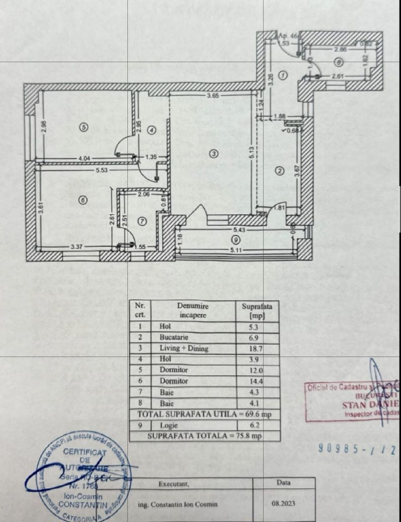 NOU! Apartament 3 camere complet mobilat, finisaje de calitate - Poză 19