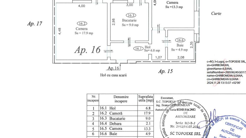 Apartament nr.16 cu 2 camere, boxa si parcare incluse in pret - Poză 2