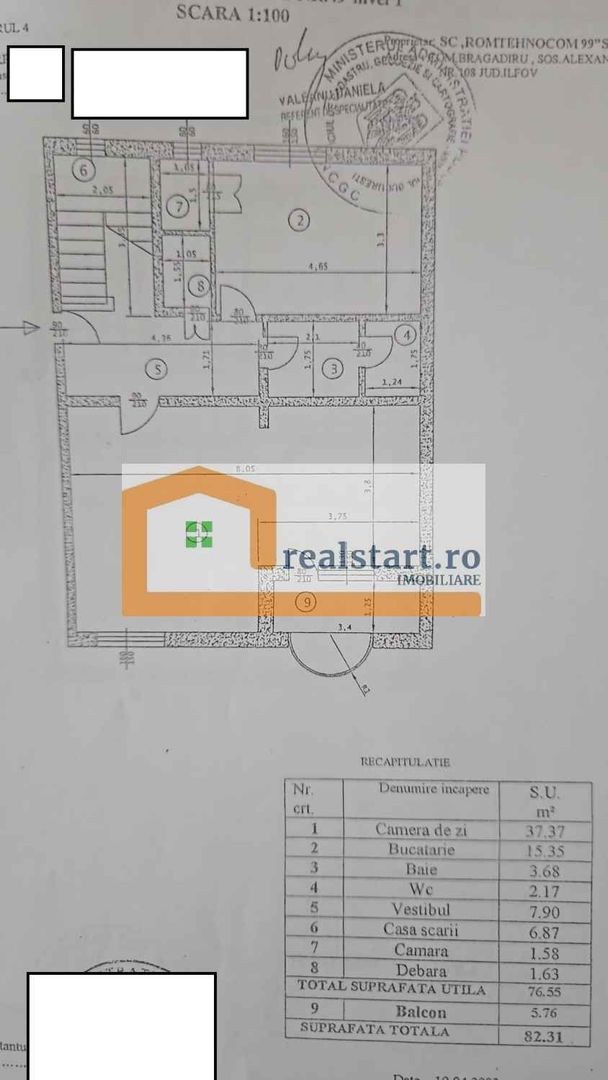 Duplex 4 camere, Metrou Tineretului, langa Parc, Pet Friendly, Centrala - Schiță 29