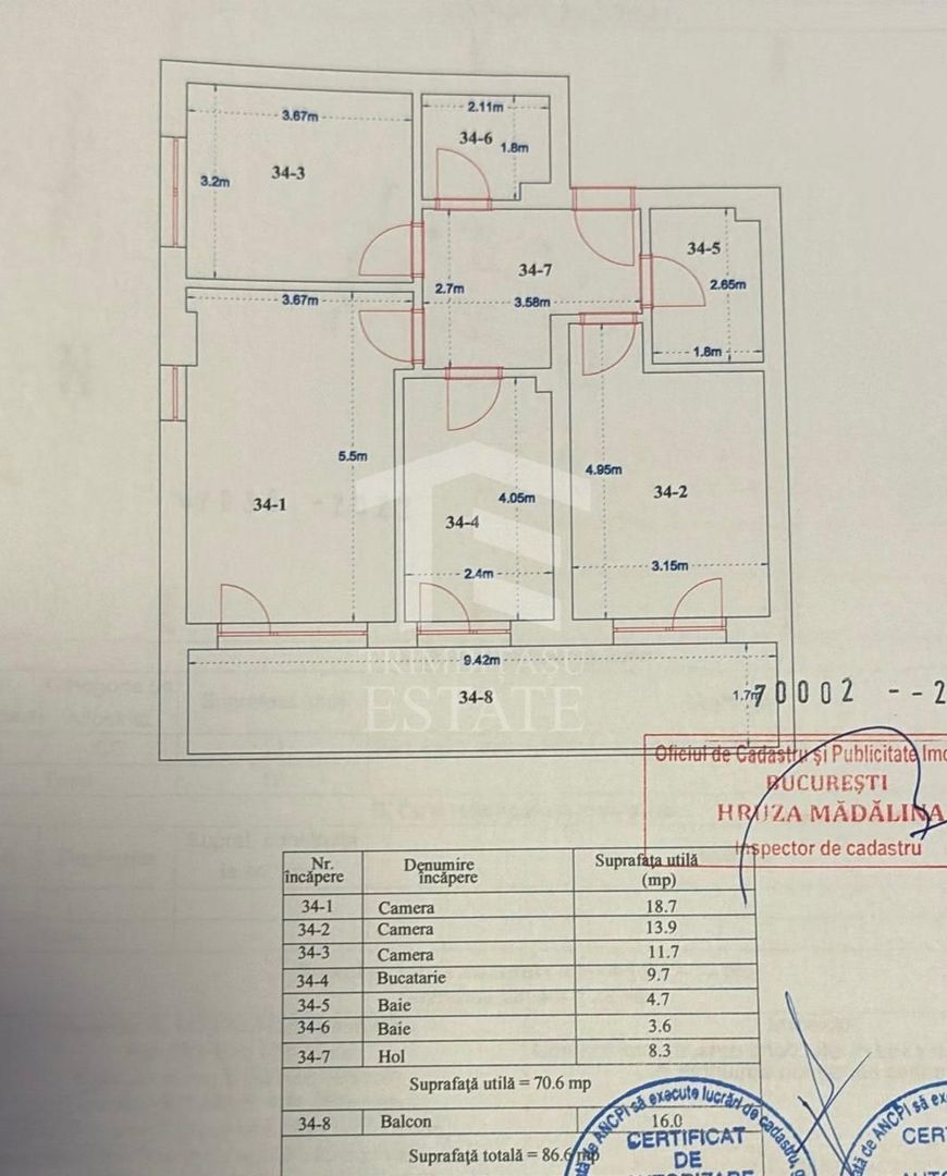 Apartament superb 3 camere Pallady | Mobilat si Utilat Complet Parcare - Schiță 28