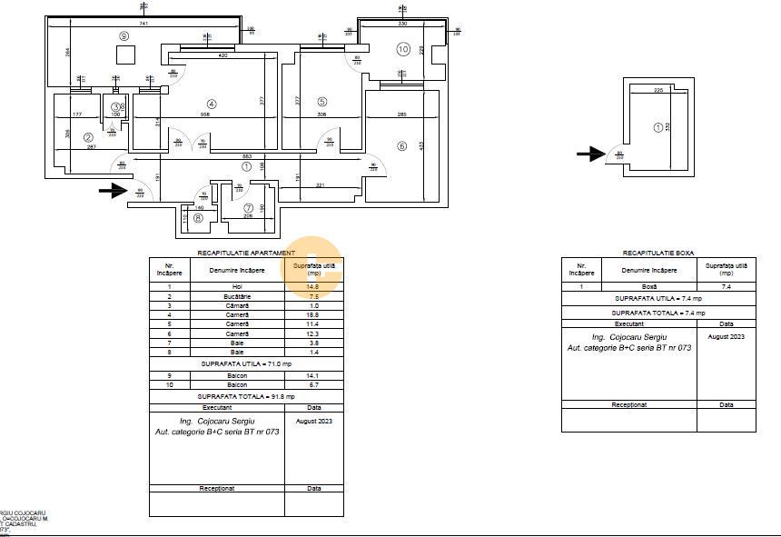 3 camere decomandat  CENTRU - A.Panu- 2 bai - 2 balcoane - BOXA - LIBER - Poză 11
