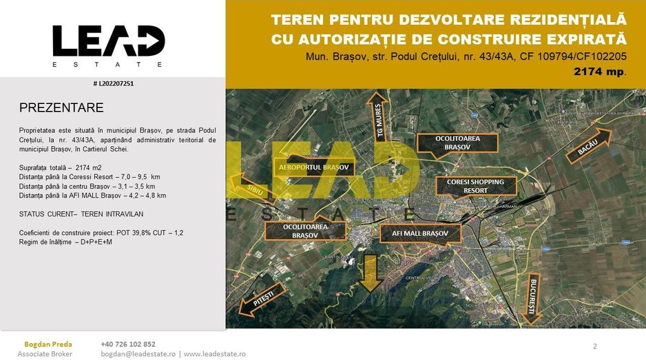 TEREN PENTRU DEZVOLTARE REZIDENȚIALĂ DE LUX CU AUTORIZAȚIE EXPIRATĂ - Poză 2